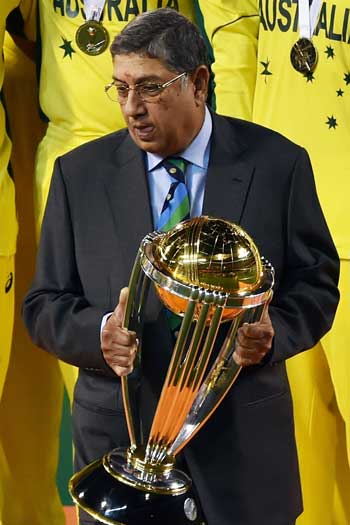 Former Indian cricket chief Narayanaswami Srinivasan. Photo: Getty