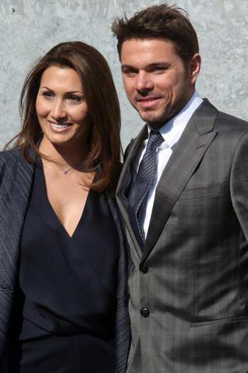 Stan Wawrinka with his wife Ilhan last year. Photo: AAP