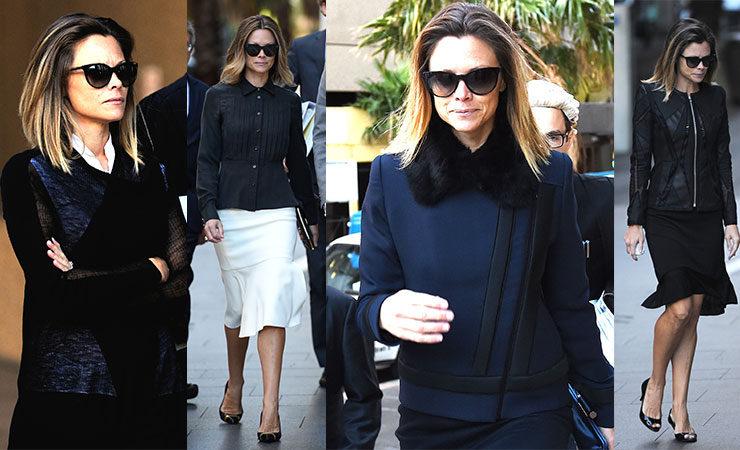 Bianca Rinehart obeys all the laws of fashion during her court appearances. Photos: AAP