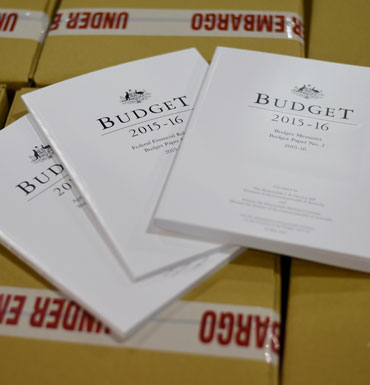 The 2015 Federal Budget Papers. Source: AAP.