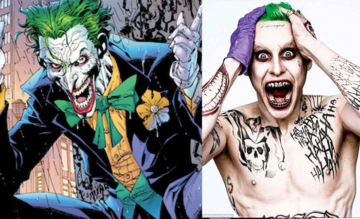 The first photo of JaredLeto (right) in character as The Joker.