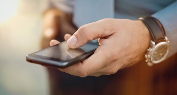 Mobile phone use with thumb