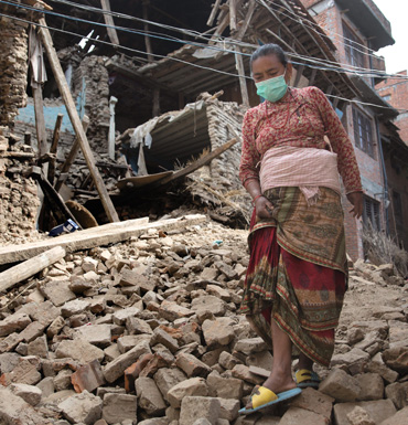 A Nepalese woman at Kritipur in the Kathmandu Valley. 
