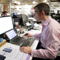 Getty office worker seated