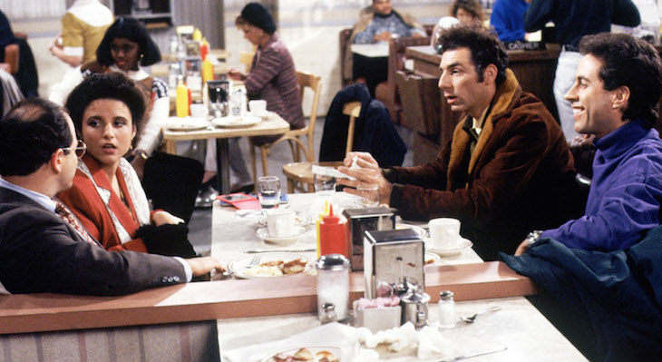 SEINFELD, Jason Alexander, Julia Louis-Dreyfus, Michael Richards, Jerry Seinfeld. Ep. 'The Subway' a