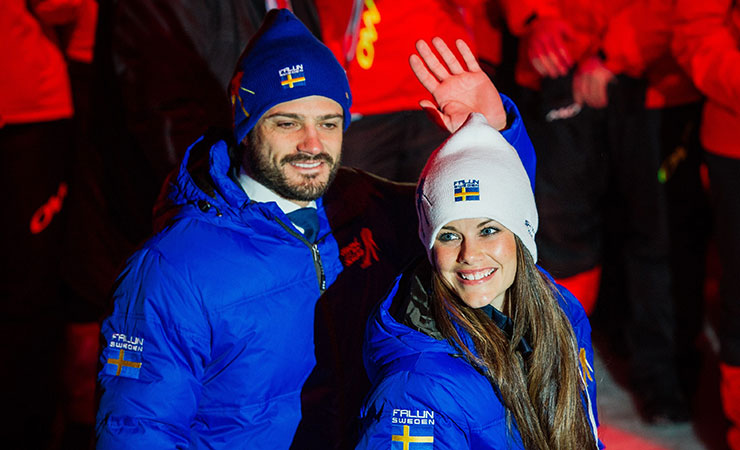 Carl Philip and Sofia Hellqvist at the Nordic World Ski Championships earlier this year. Photo: Getty