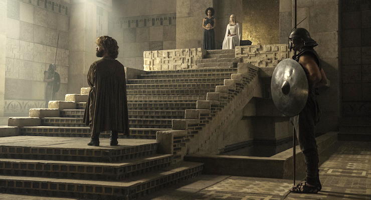 Dany takes a while to decide if Tyrion is worth her time.