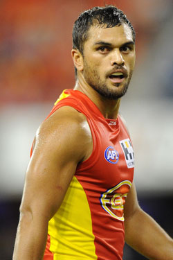 Hunt in his playing days with the Gold Coast. Photo: Getty