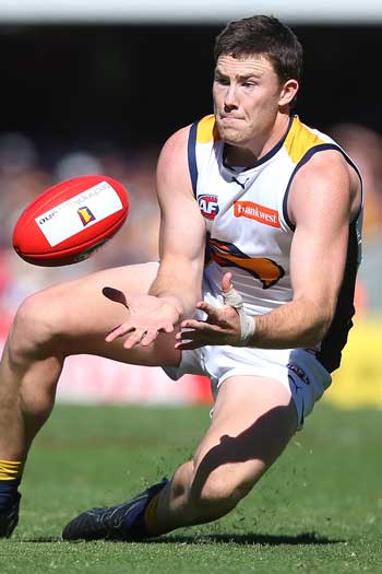 Jeremy McGovern has been herculean down back for West Coast. Photo: Getty