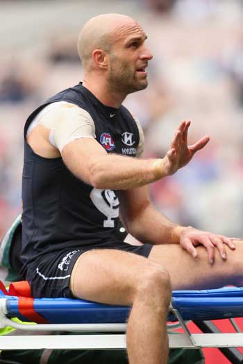 Judd bids farewell to football at the MCG. Photo: Getty