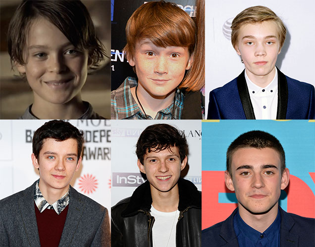 Clockwise from top left: Judah Lewis, Matthew Lintz, Charlie Plummer, Charlie Rowe, Tom Holland and Asa Butterfield.