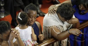 Mourners at Emanuel African American Episcopal Church.