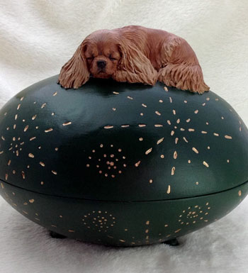 Some pet owners will store their pets ashes in a keepsake urn. 
