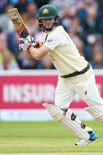 Chris Rogers was the only Australian batsman to hold his own, making 52. Photo: Getty