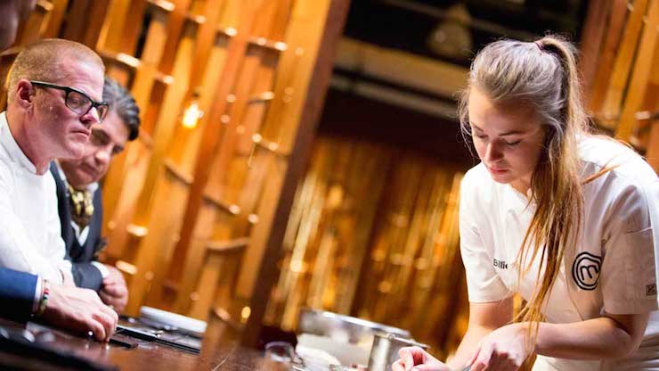 Billie serves up the finished product.