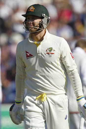 Michael Clarke was another Ali victim, caught and bowled for 38. Photo: Getty