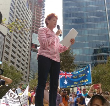 Pauline Hanson Brisbane anti Islam rally