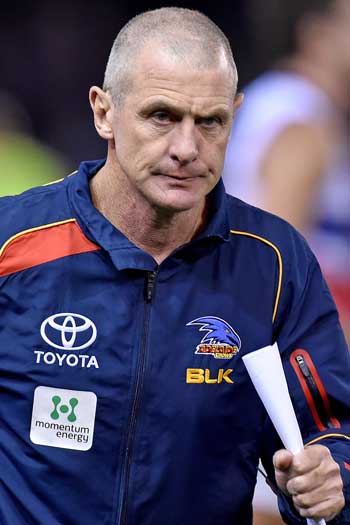 Phil Walsh only got to experience 12 games as Adelaide Crows coach. Photo: Getty