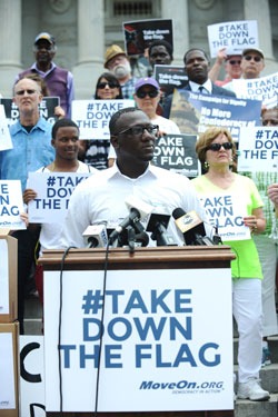 Activists in the US have been petitioning to have the Confederate flag removed. Photo: Getty