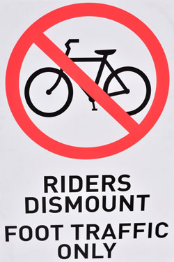 An example of a rule to prevent cyclists. What about some to help them? Photo: Shutterstock