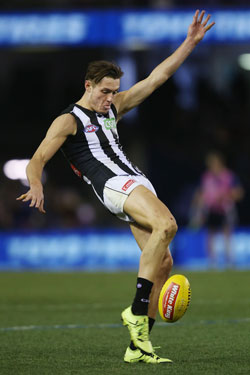 Young gun Moore was in excellent form for Collingwood. Photo: Getty