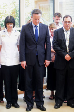 Prime Minister David Cameron pays his respects. Photo: AAP