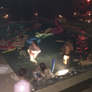 Demi Moore pool party