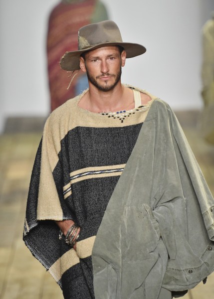 A model wears Greg Lauren. Photo: Getty
