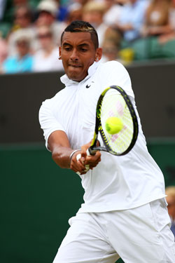 Kyrgios came in for plenty of criticism for his behaviour at Wimbledon. Photo: Getty