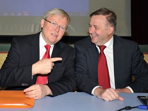 KEVIN RUDD CAUCUS MEETING