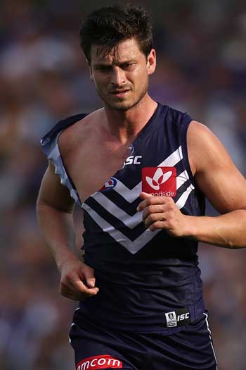 Alex Silvagni should be worried after his hit on Jamie Cripps. Photo: Getty
