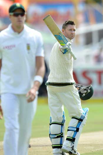 An old Pup survived some torrid bowling from Morne Morkel to lead Australia to victory against the world's No.1 side. Photo: Getty