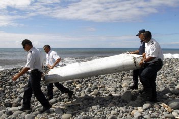 A confirmed flaperon from missing flight MH370 in July. Photo: AAP