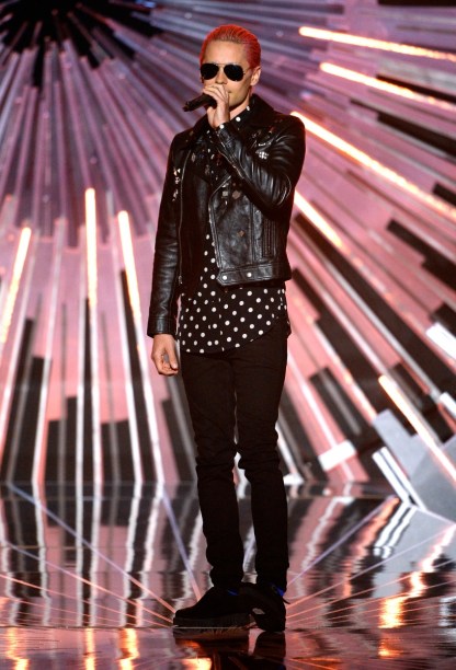 Actor/rock star Jared Leto, at 43, showed men everywhere how to wear clothes. Simple. Maybe not the pink hair though. 