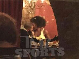 Drake and Serena Williams at a Cincinnati restaurant. Photo: Twitter