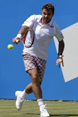 Wawrinka during his Queen's win over Kyrgios. Photo: AAP