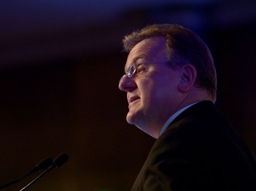 Minister Bruce Billson delivers his CEDA keynote address about the Federal Government’s response to the Harper Competition Policy Review in Melbourne, Wednesday, July 1, 2015. (AAP Image/Tracey Nearmy) NO ARCHIVING