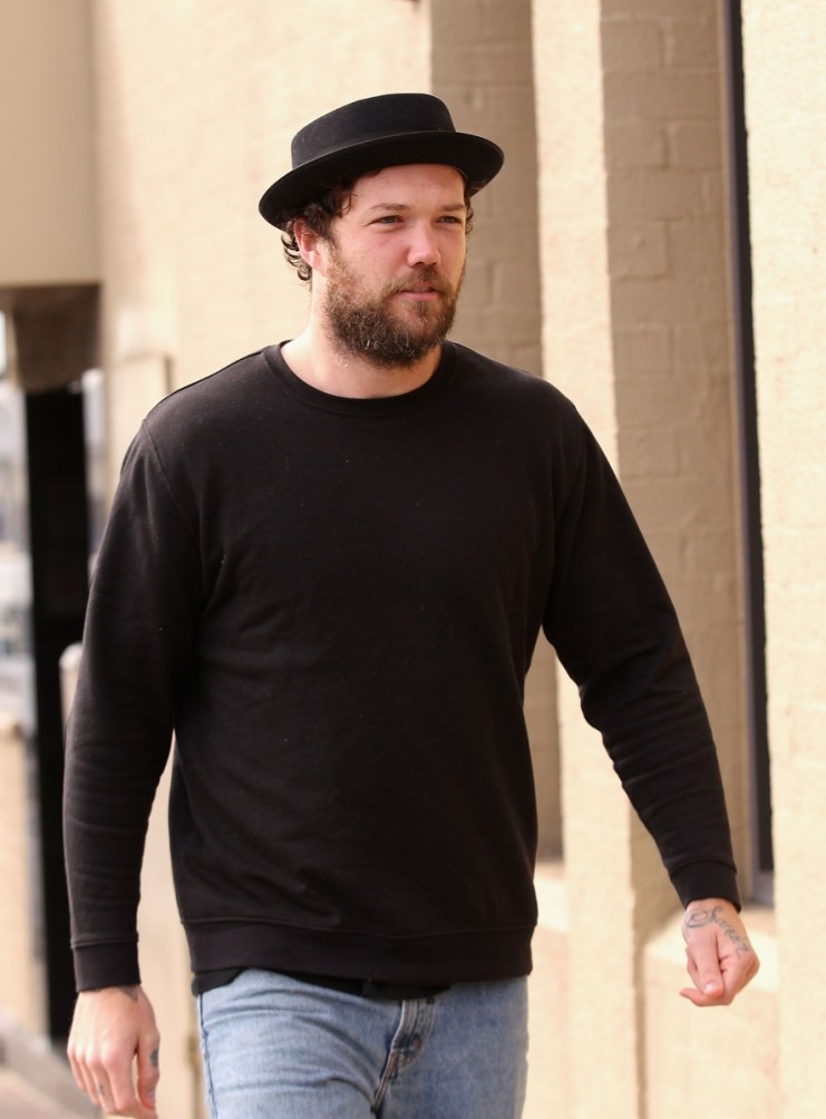 Mitch Clark arrives for the party.