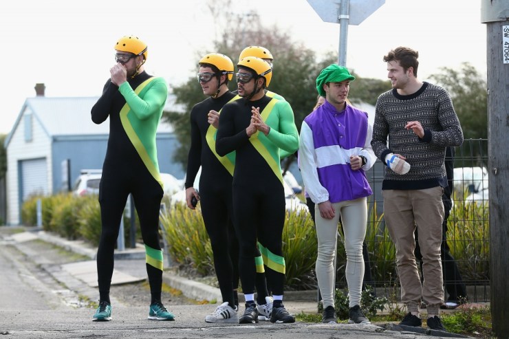 Cool runnings: the Jamaican bob sled team.