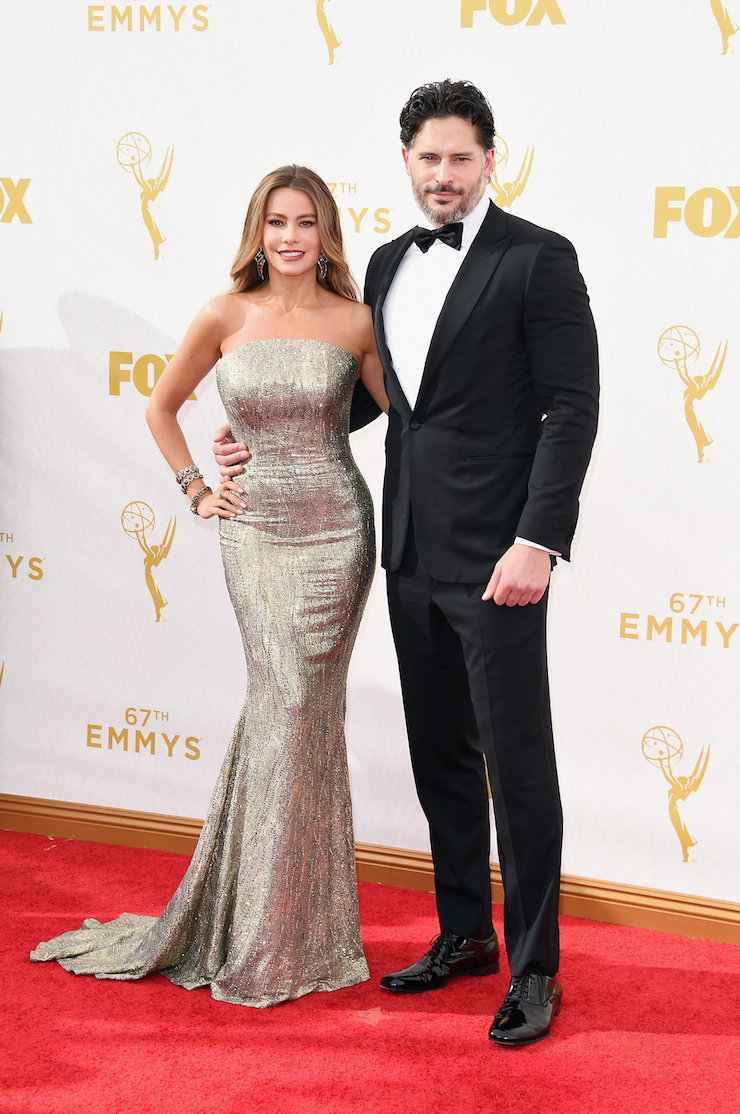Engaged actors Sofia Vergara (L) and Joe Manganiello.