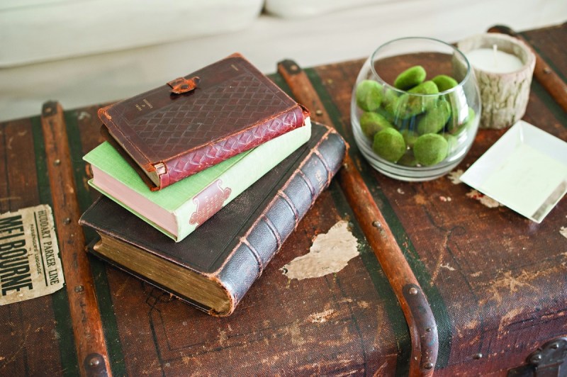 Layer vintage pieces to make the most of your space.