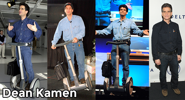 Segway founder Dean Kamen always wears double denim. Photos: Getty