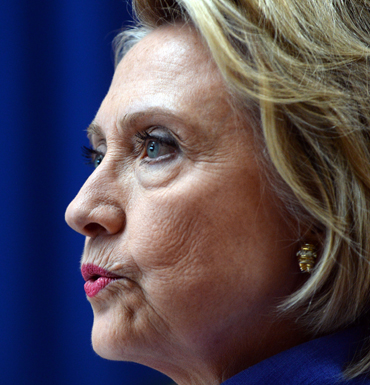 Hillary cannot be happy. Photo: Getty