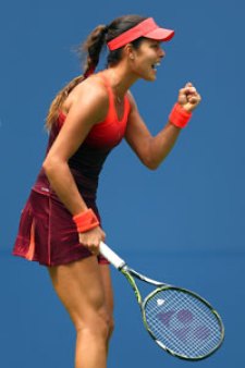 Ivanovic tried to fire herself up - but failed. Photo: Getty