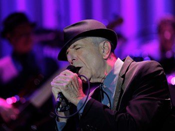 Canadian singer Leonard Cohen performs on October 3, 2012 at the Palau Sant Jordi hall in Barcelona. AFP PHOTO/ JOSEP LAGO RESTRICTED TO EDITORIAL USE - NO MARKETING - NO ADVERTISING CAMPAIGNS - DISTRIBUTED AS A SERVICE TO CLIENTS (Photo credit should read JOSEP LAGO/AFP/GettyImages)