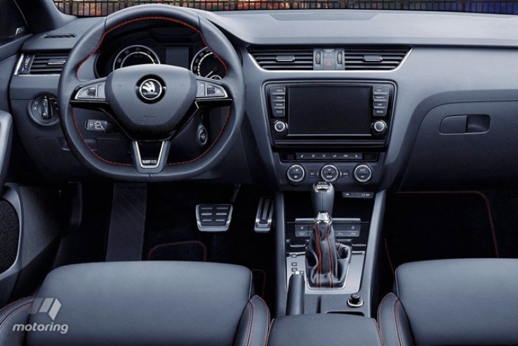 The Octavia's interior could be sportier. 