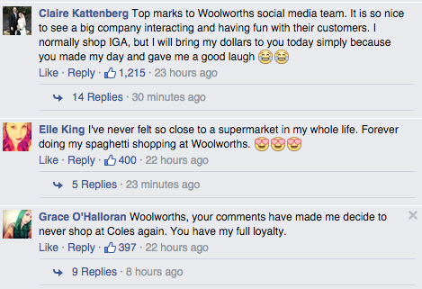 woolies-praise
