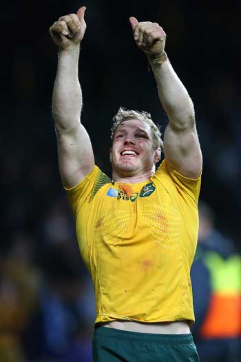 David Pocock was Herculean in Australia's semi-final win against Argentina. Photo: Getty
