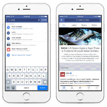 Facebook search