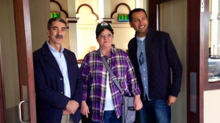 Annie inside the Islam Centre in Ohio. Photo: Facebook